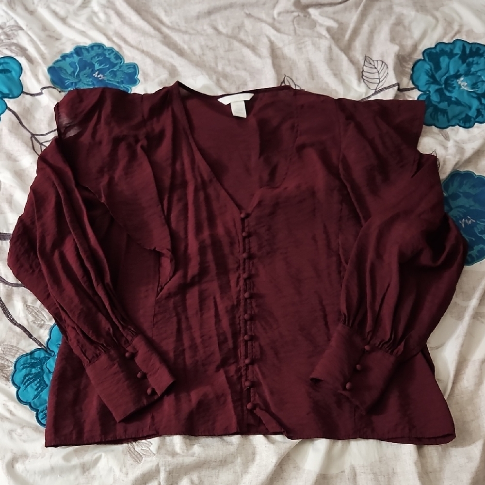 H&M Women's Flounce-trimmed blouse